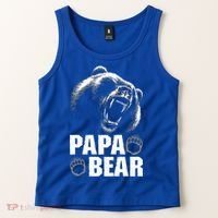 Papa Bear Dad Fathers Day Cool Gift Tank Top thumb 2
