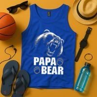 Papa Bear Dad Fathers Day Cool Gift Tank Top thumb 4