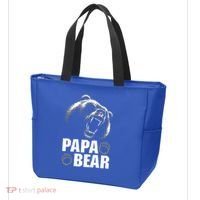 Papa Bear Dad Fathers Day Cool Gift Tote Bag thumb 3