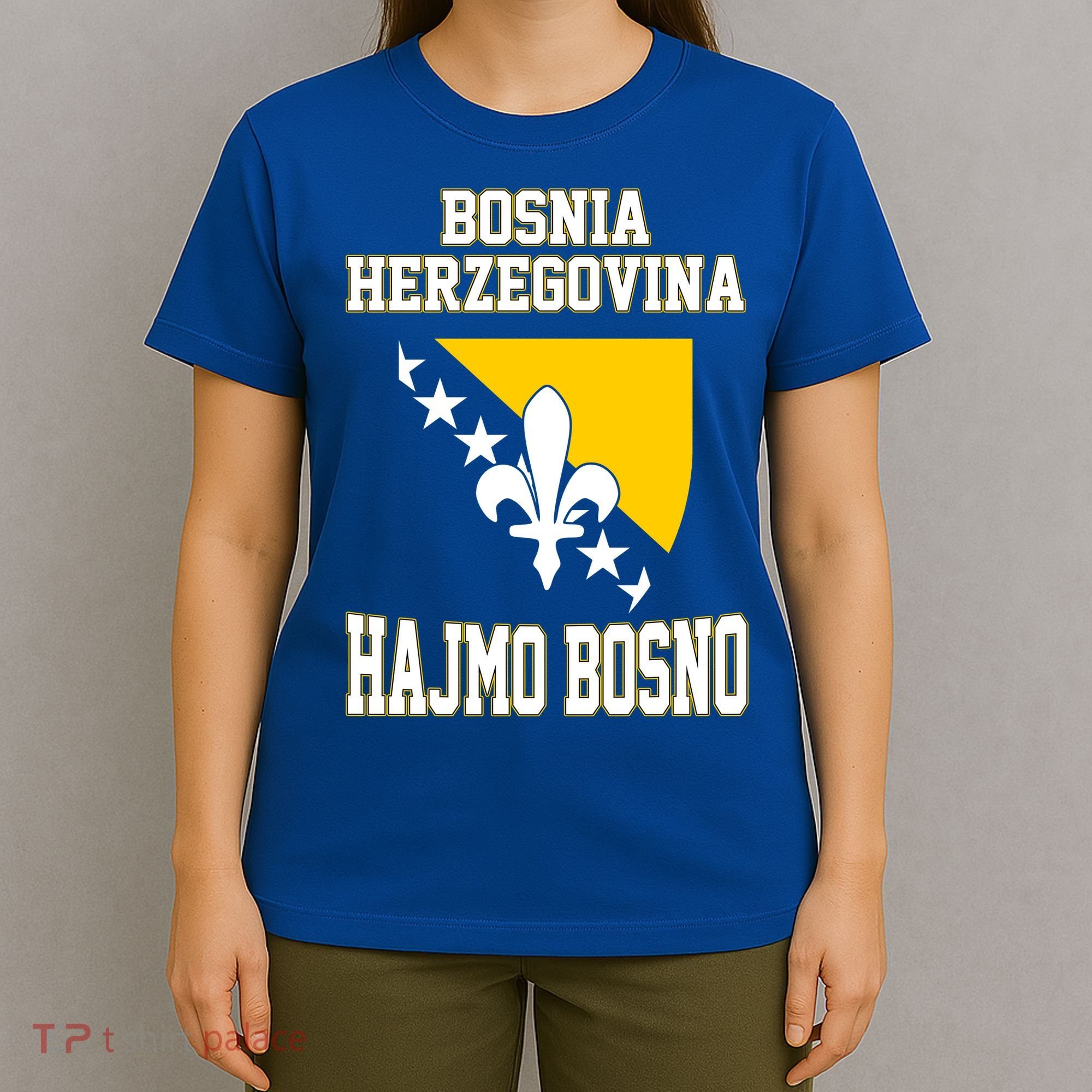 Proud Bosnia Dragon HAJMO BOSNO Country Favorite Cheer Game T-Shirt
