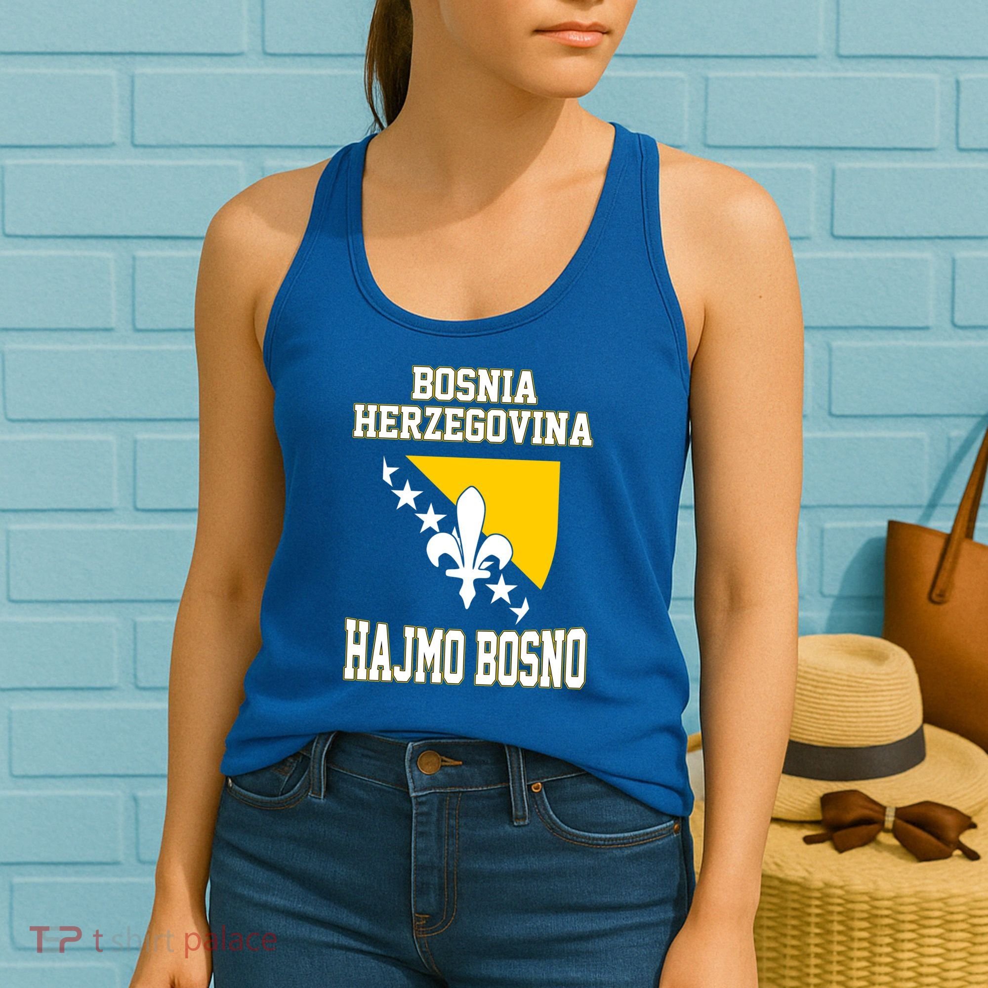 Proud Bosnia Dragon HAJMO BOSNO Country Favorite Cheer Game Women's Tank Top