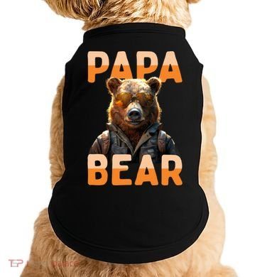 Papa Bear Daddy Bear Dad FatherS Day Grizzly Brown Bears Gift Doggie Tank