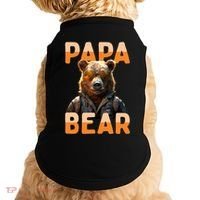 Papa Bear Daddy Bear Dad FatherS Day Grizzly Brown Bears Gift Doggie Tank thumb 0