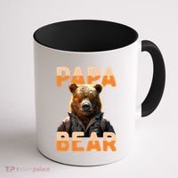 Papa Bear Daddy Bear Dad FatherS Day Grizzly Brown Bears Gift Coffee Mug thumb 1