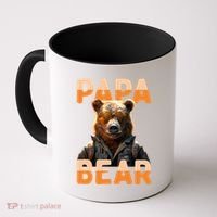 Papa Bear Daddy Bear Dad FatherS Day Grizzly Brown Bears Gift Coffee Mug thumb 0