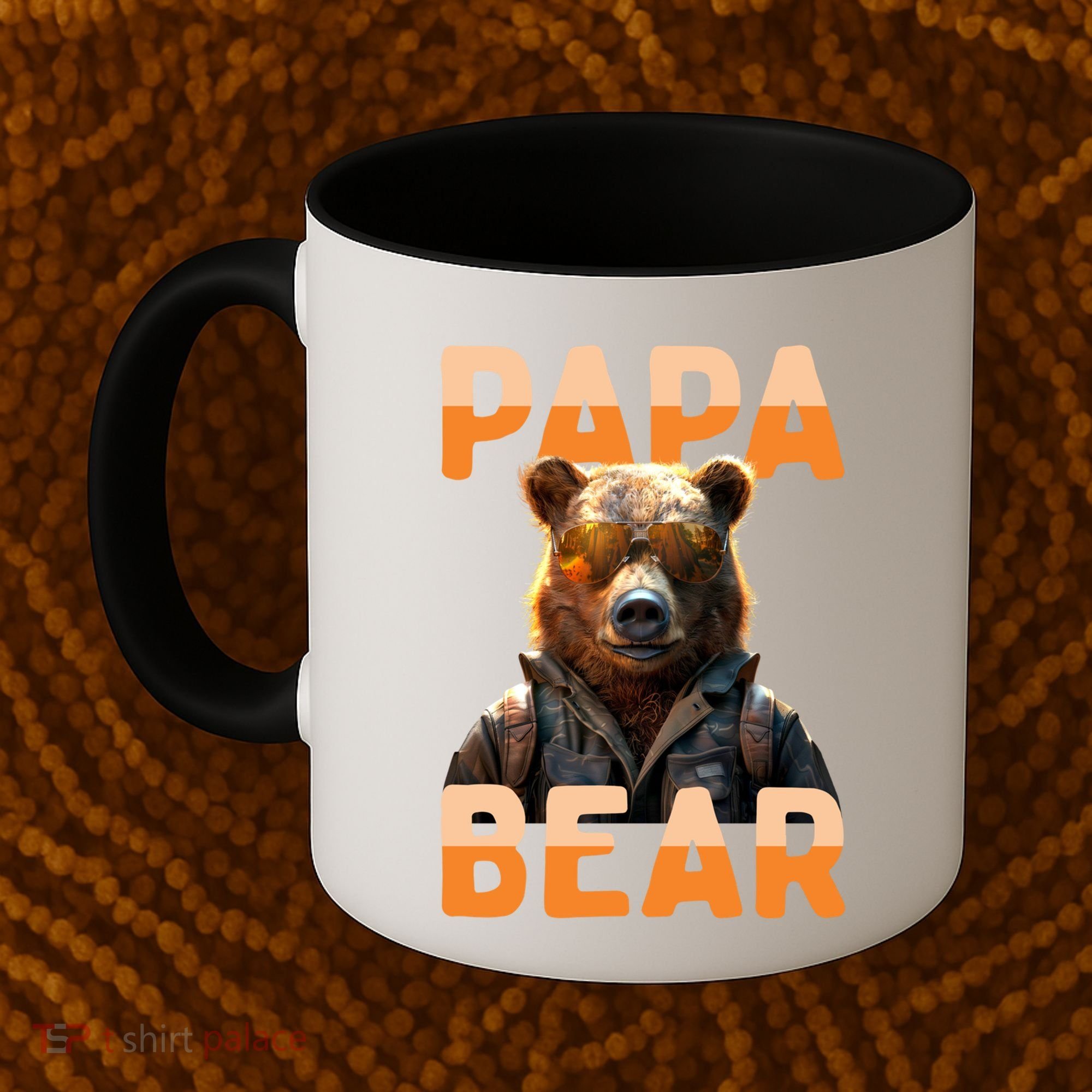 Papa Bear Daddy Bear Dad FatherS Day Grizzly Brown Bears Gift Coffee Mug