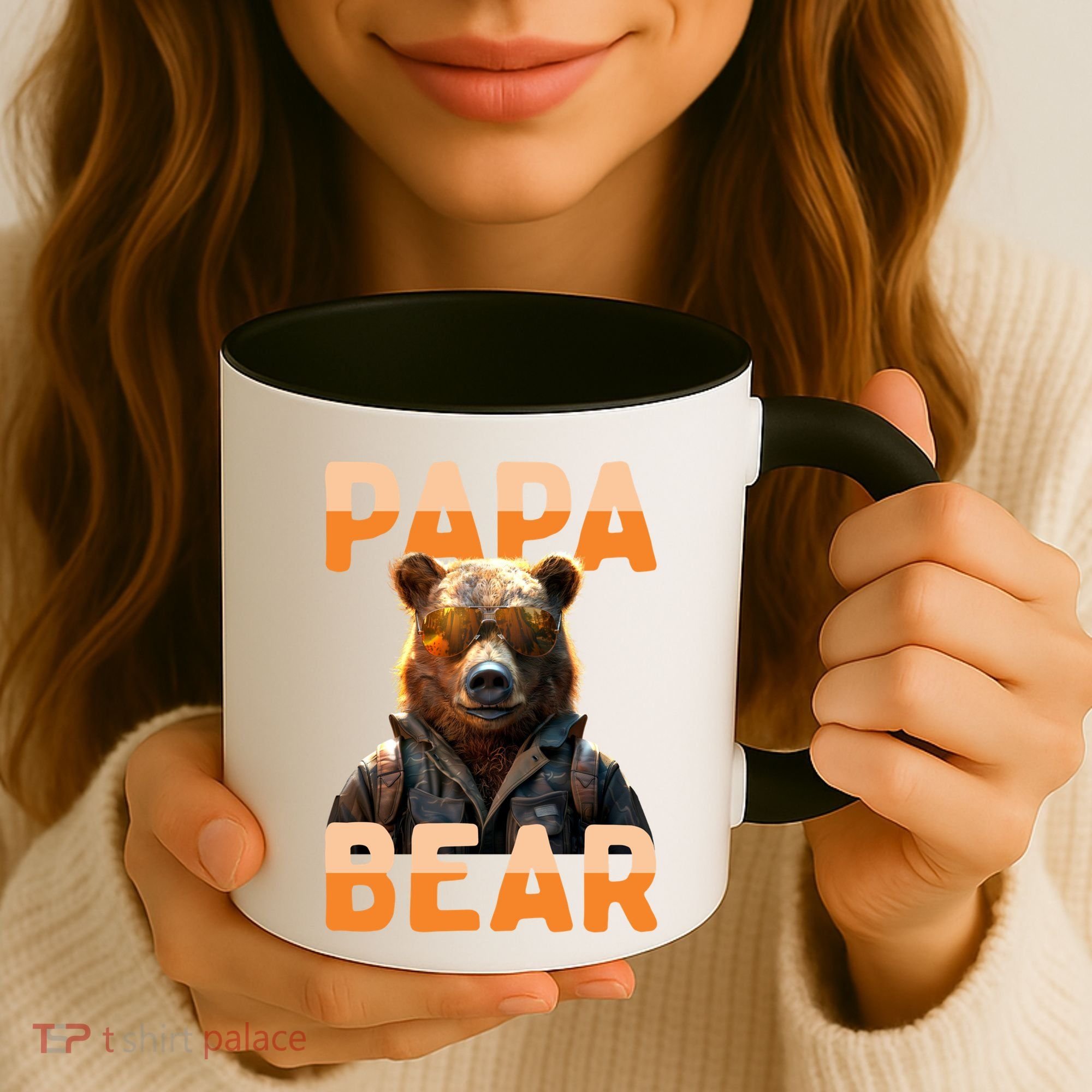 Papa Bear Daddy Bear Dad FatherS Day Grizzly Brown Bears Gift Coffee Mug