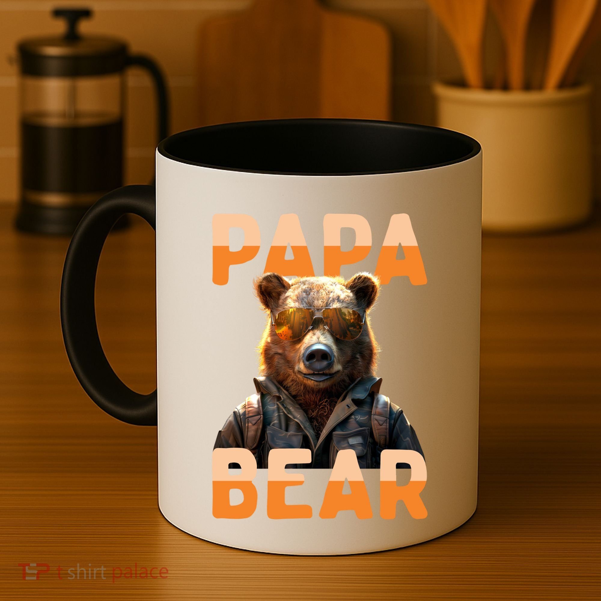 Papa Bear Daddy Bear Dad FatherS Day Grizzly Brown Bears Gift Coffee Mug