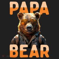 Papa Bear Daddy Bear Dad FatherS Day Grizzly Brown Bears Gift Beanie thumb 2