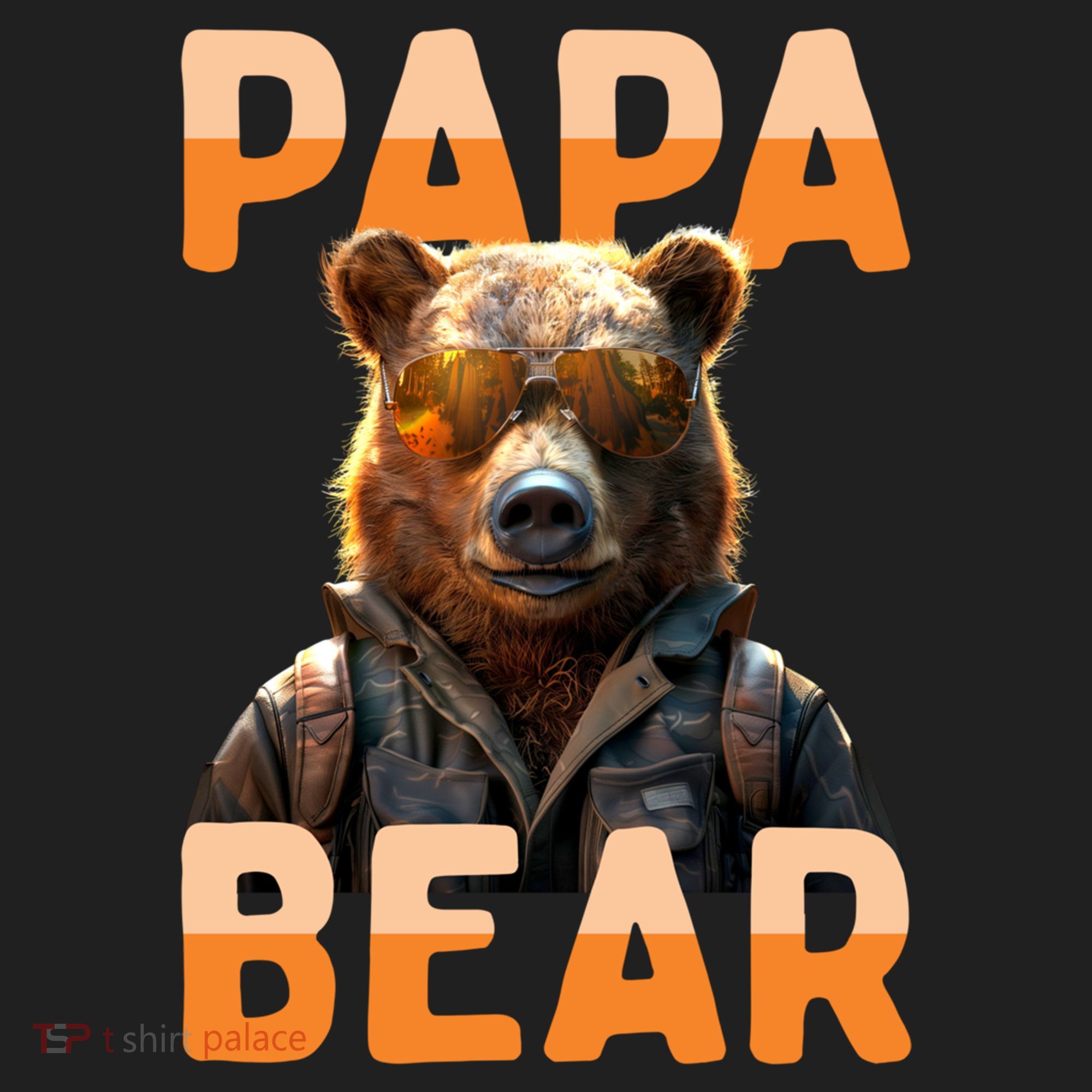Papa Bear Daddy Bear Dad FatherS Day Grizzly Brown Bears Gift Beanie