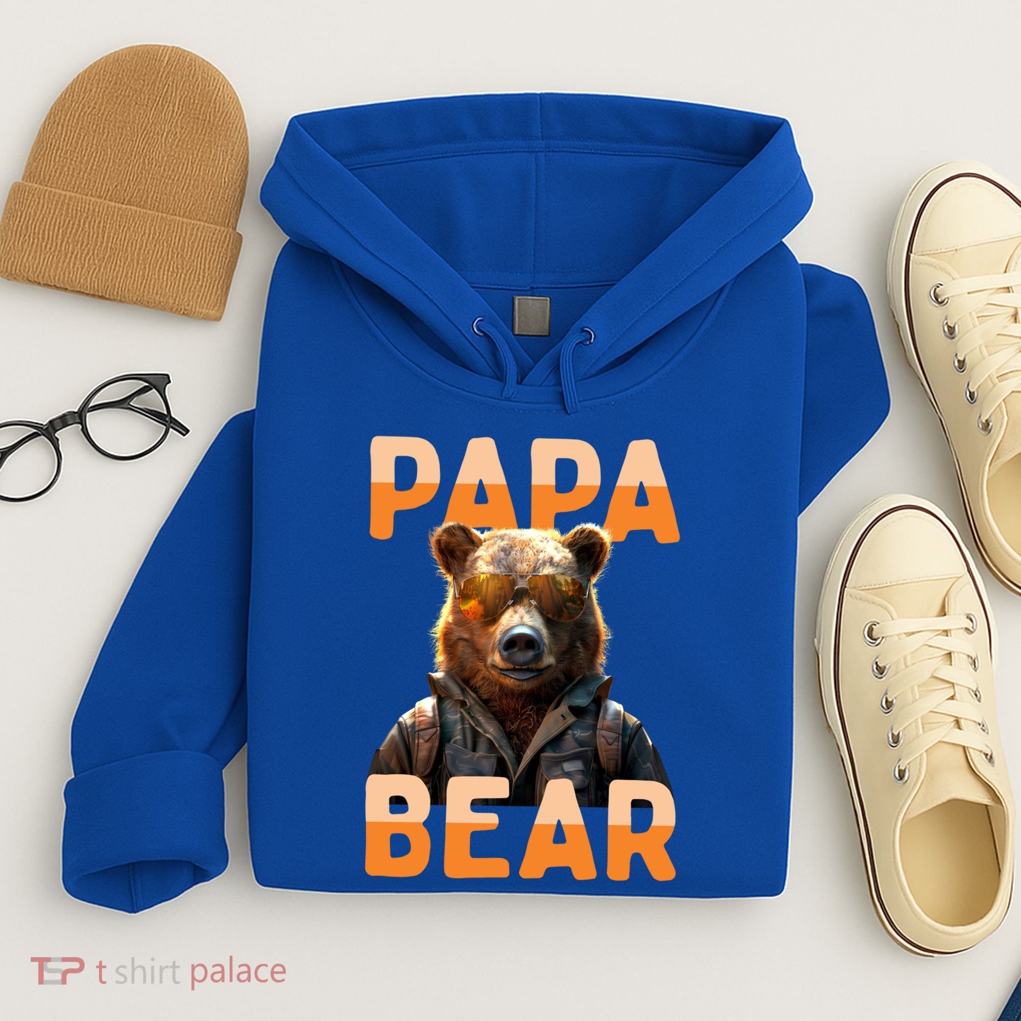 Papa Bear Daddy Bear Dad FatherS Day Grizzly Brown Bears Gift Hoodie
