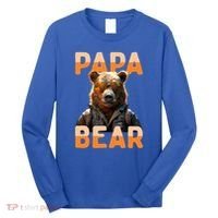 Papa Bear Daddy Bear Dad FatherS Day Grizzly Brown Bears Gift Long Sleeve Shirt thumb 0