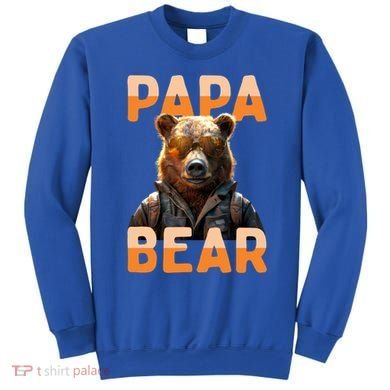 Papa Bear Daddy Bear Dad FatherS Day Grizzly Brown Bears Gift Sweatshirt