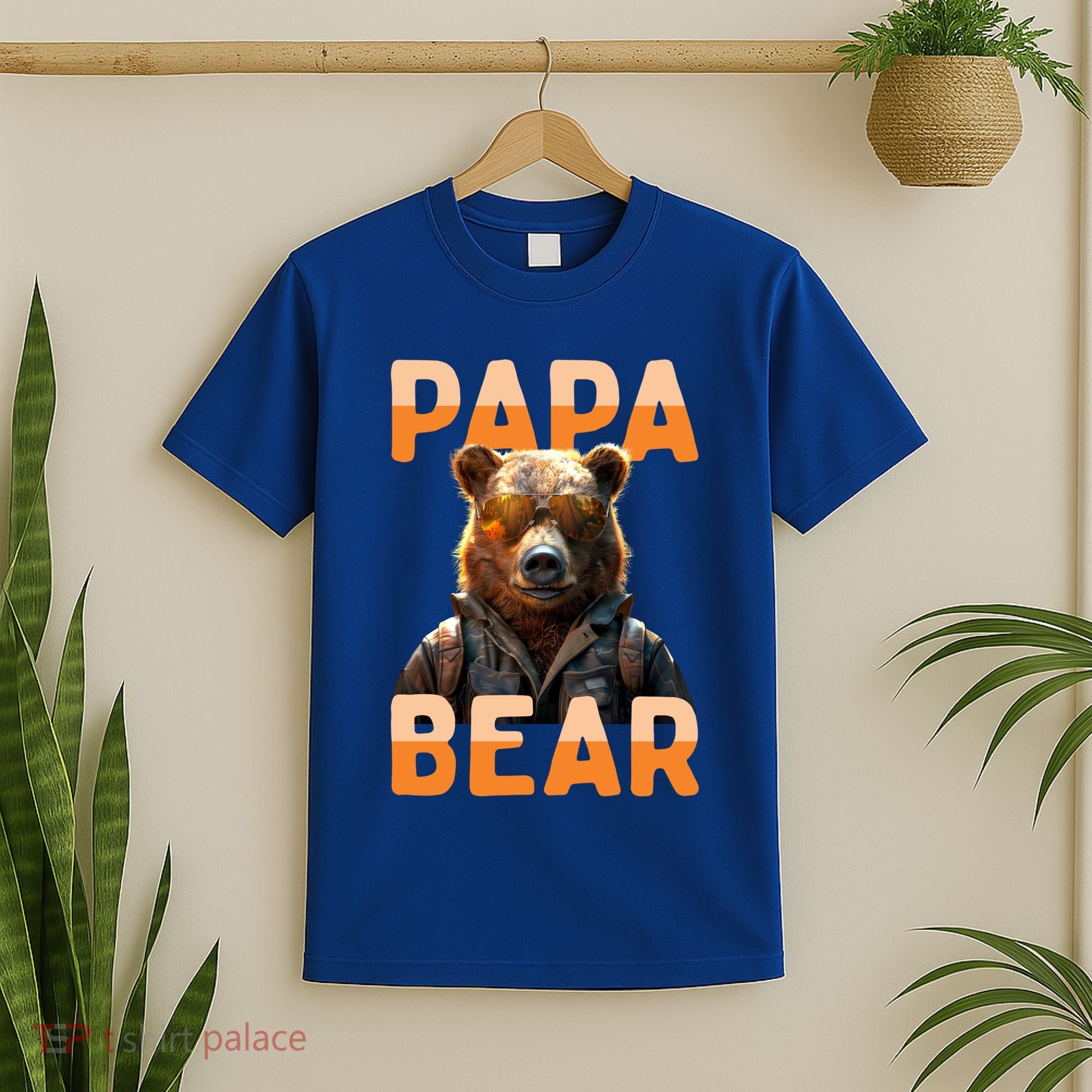 Papa Bear Daddy Bear Dad FatherS Day Grizzly Brown Bears Gift T-Shirt