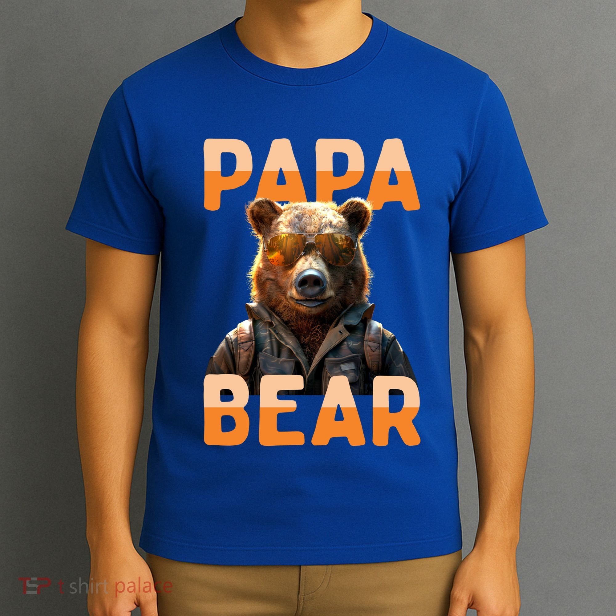 Papa Bear Daddy Bear Dad FatherS Day Grizzly Brown Bears Gift T-Shirt