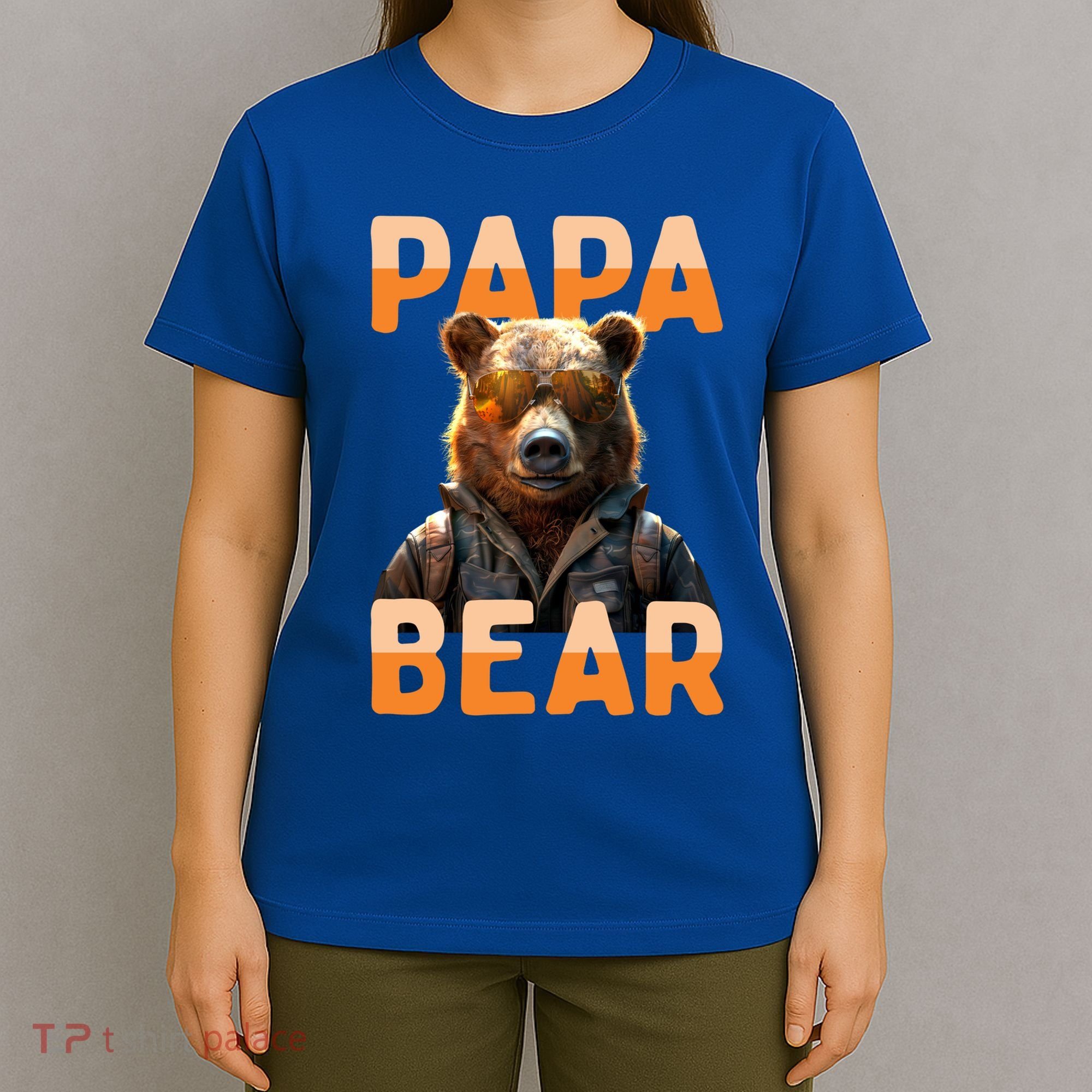Papa Bear Daddy Bear Dad FatherS Day Grizzly Brown Bears Gift T-Shirt