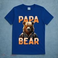 Papa Bear Daddy Bear Dad FatherS Day Grizzly Brown Bears Gift T-Shirt thumb 5