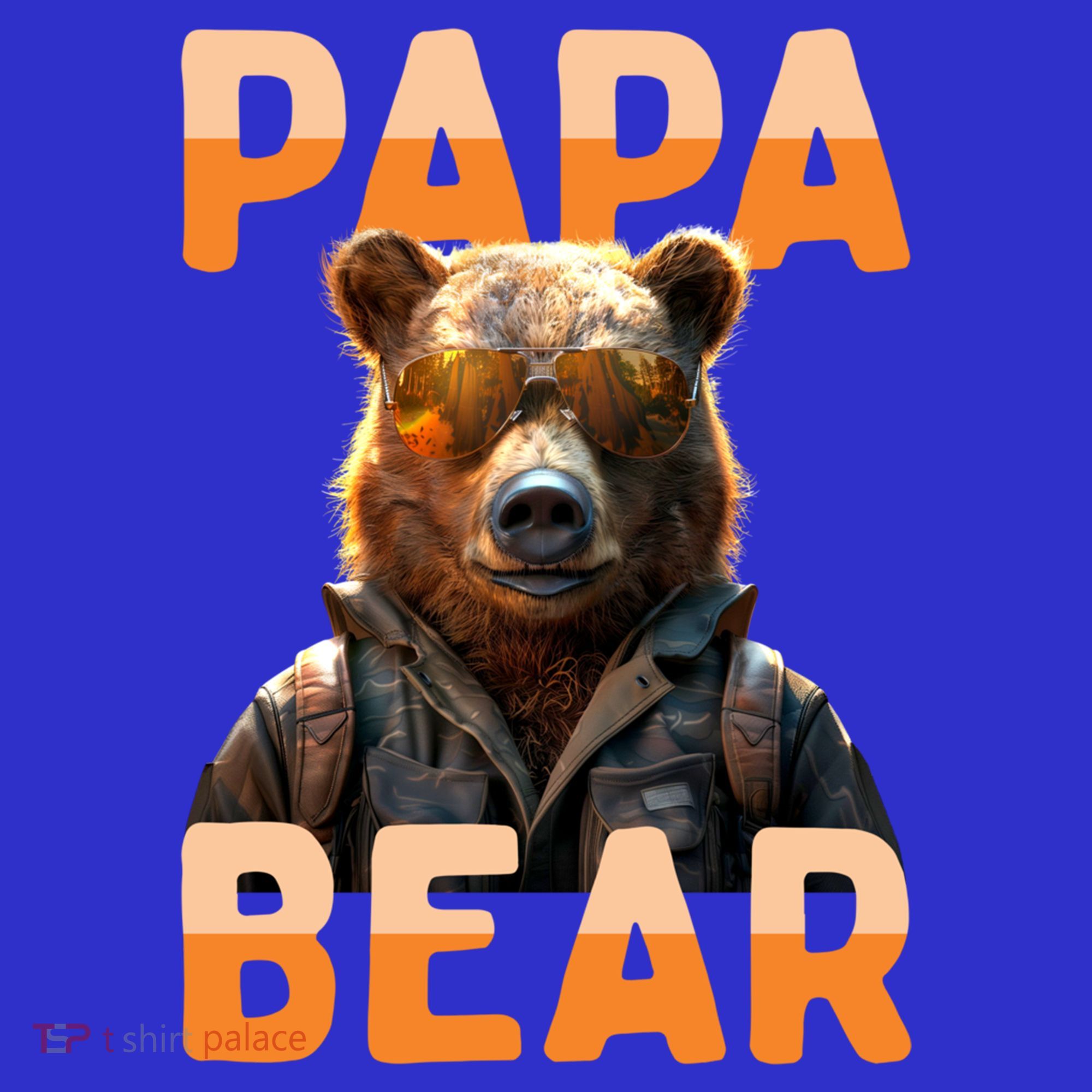 Papa Bear Daddy Bear Dad FatherS Day Grizzly Brown Bears Gift T-Shirt