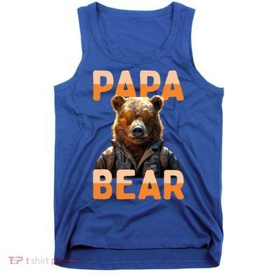Papa Bear Daddy Bear Dad FatherS Day Grizzly Brown Bears Gift Tank Top