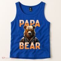 Papa Bear Daddy Bear Dad FatherS Day Grizzly Brown Bears Gift Tank Top thumb 2