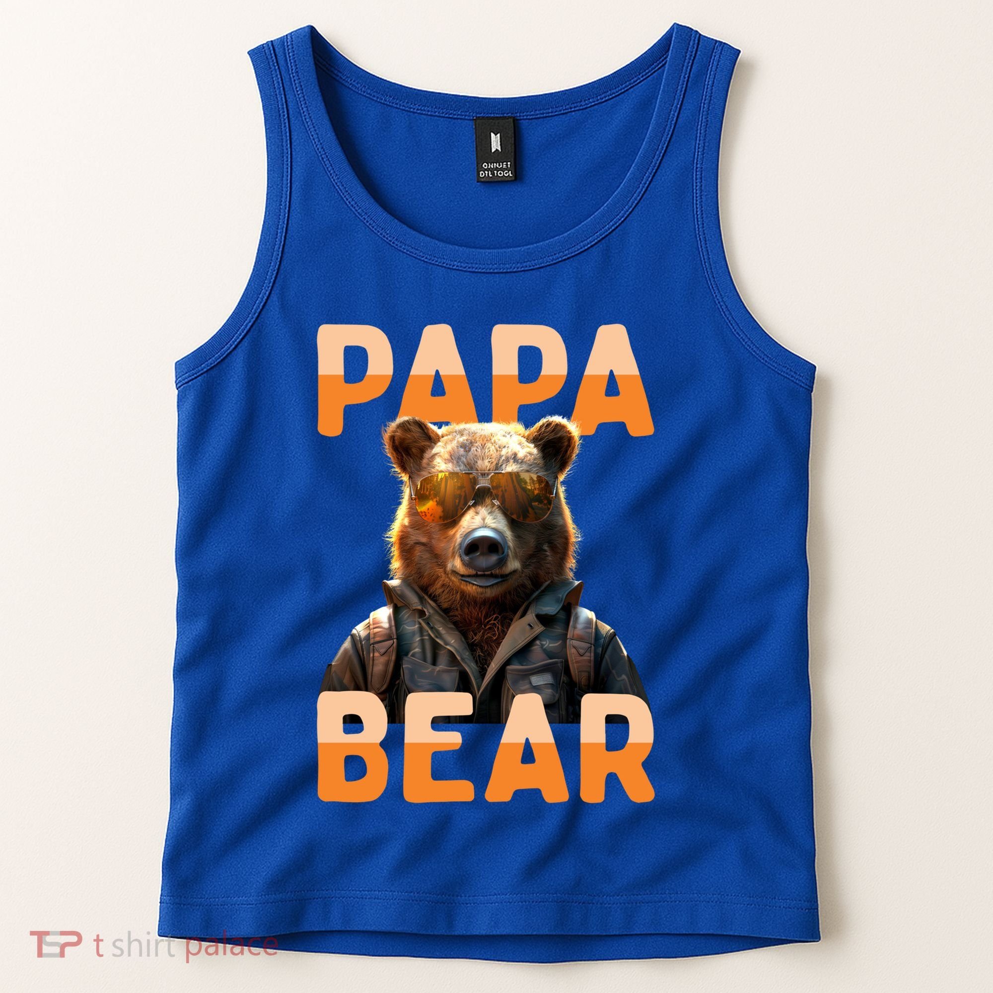Papa Bear Daddy Bear Dad FatherS Day Grizzly Brown Bears Gift Tank Top