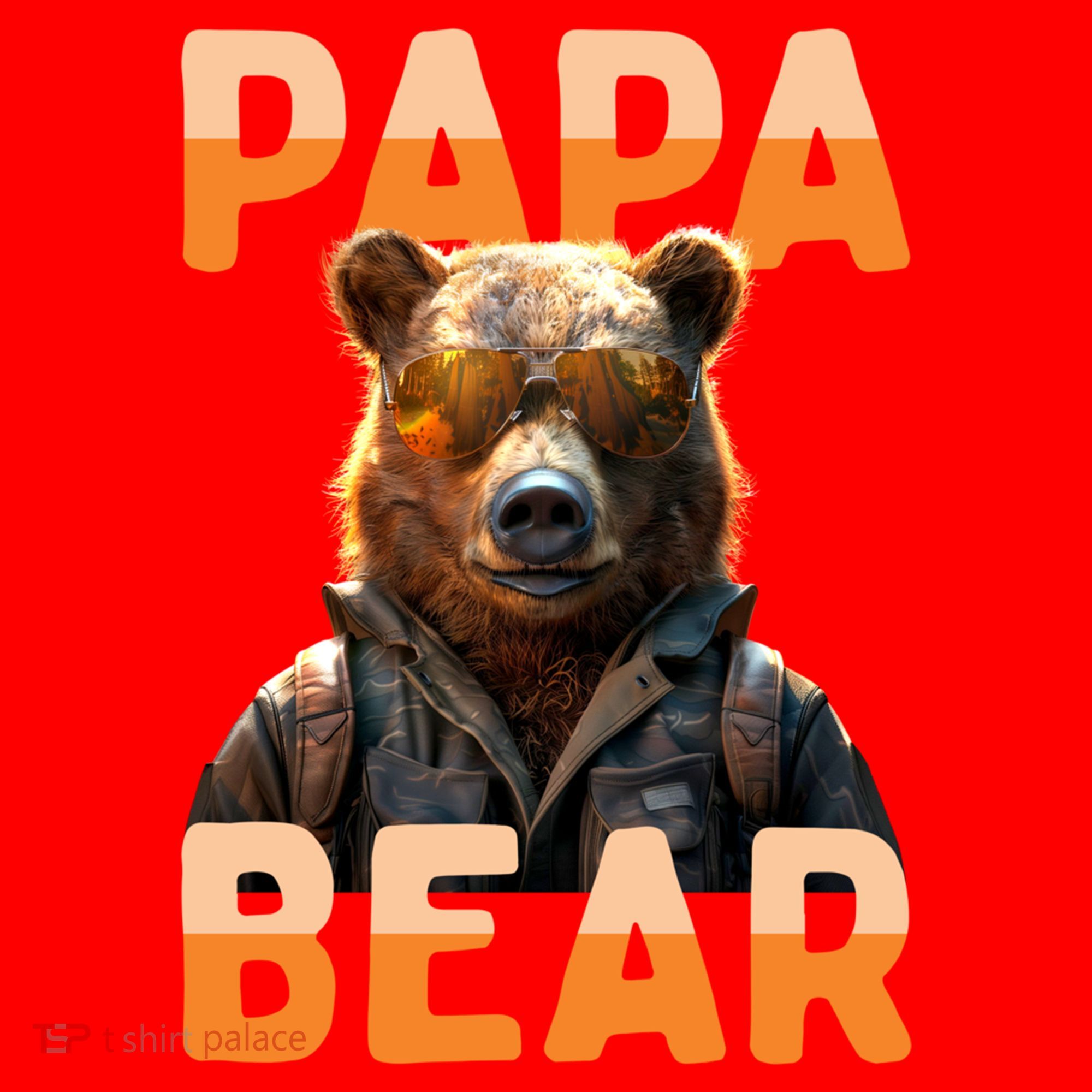 Papa Bear Daddy Bear Dad FatherS Day Grizzly Brown Bears Gift Santa Hat
