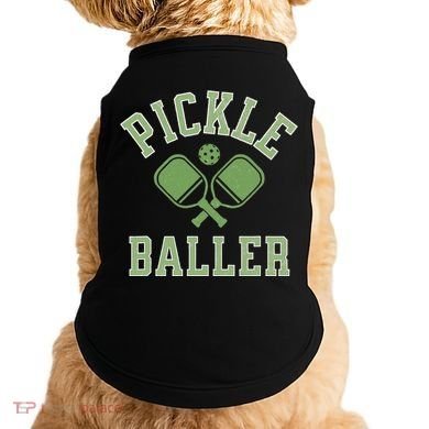 Pickle Baller Distressed Retro Athletic Pickleball Doggie Tank