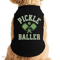 Pickle Baller Distressed Retro Athletic Pickleball Doggie Tank thumb 0