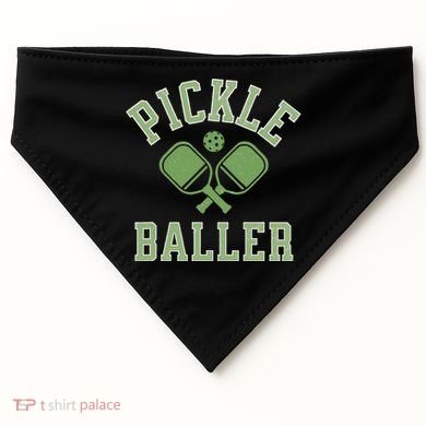 Pickle Baller Distressed Retro Athletic Pickleball USA-Made Doggie Bandana