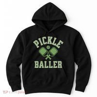 Pickle Baller Distressed Retro Athletic Pickleball Hoodie thumb 0