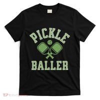 Pickle Baller Distressed Retro Athletic Pickleball T-Shirt thumb 0
