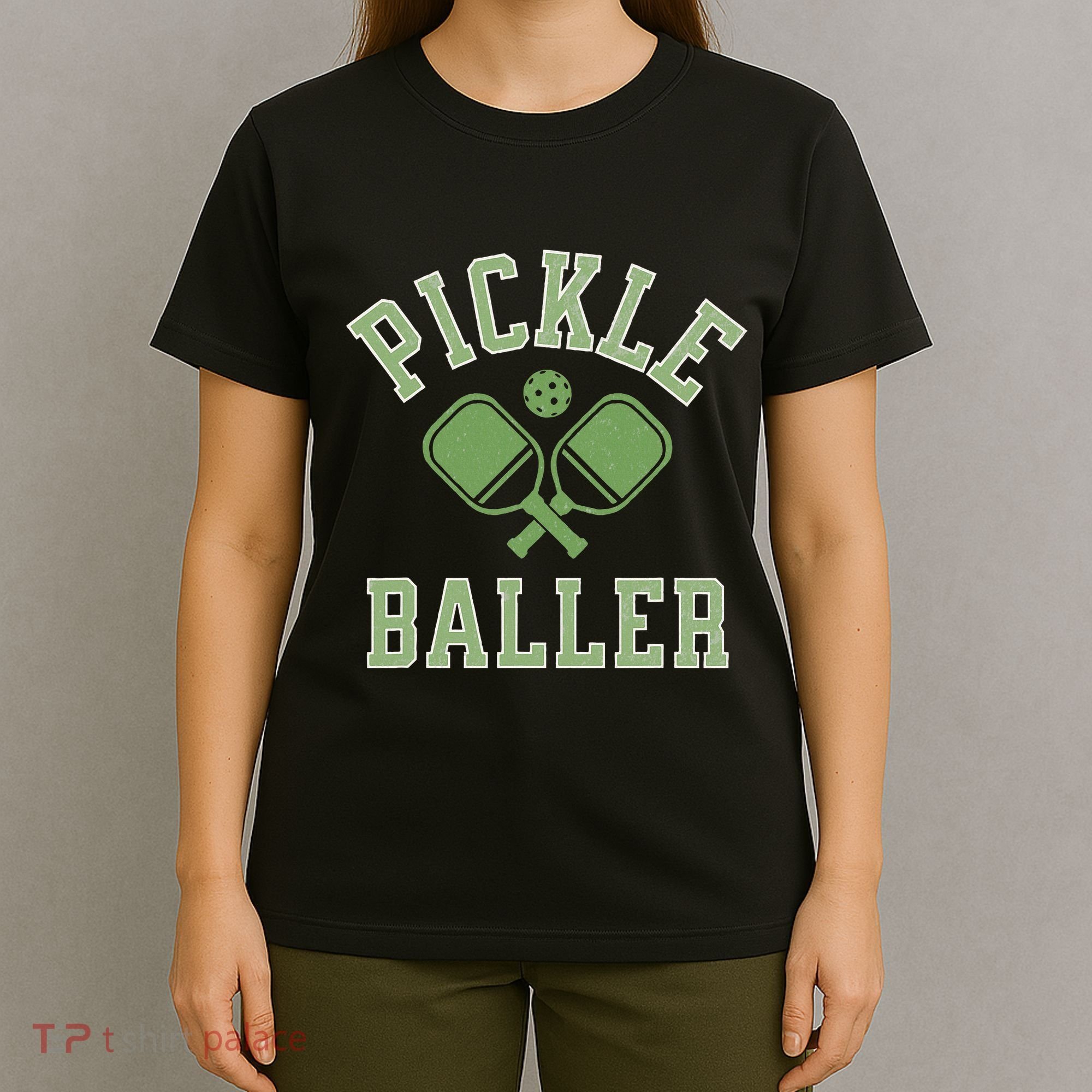Pickle Baller Distressed Retro Athletic Pickleball T-Shirt