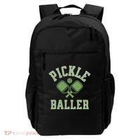 Pickle Baller Distressed Retro Athletic Pickleball Backpack thumb 0