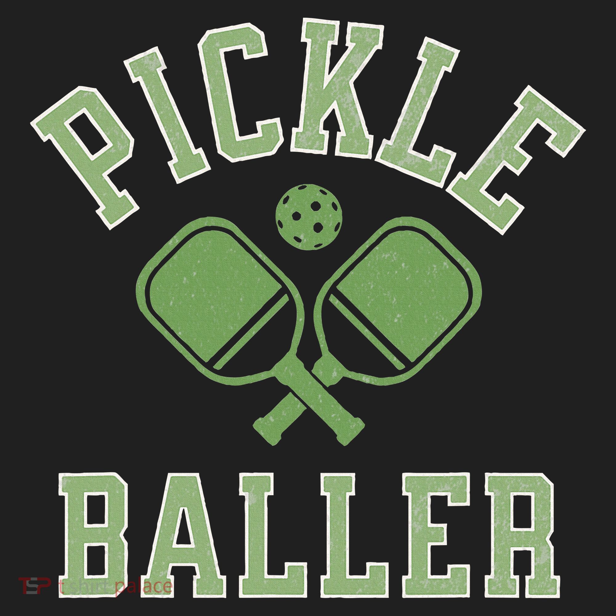 Pickle Baller Distressed Retro Athletic Pickleball Beanie