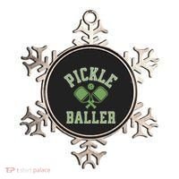 Pickle Baller Distressed Retro Athletic Pickleball Ornament thumb 0