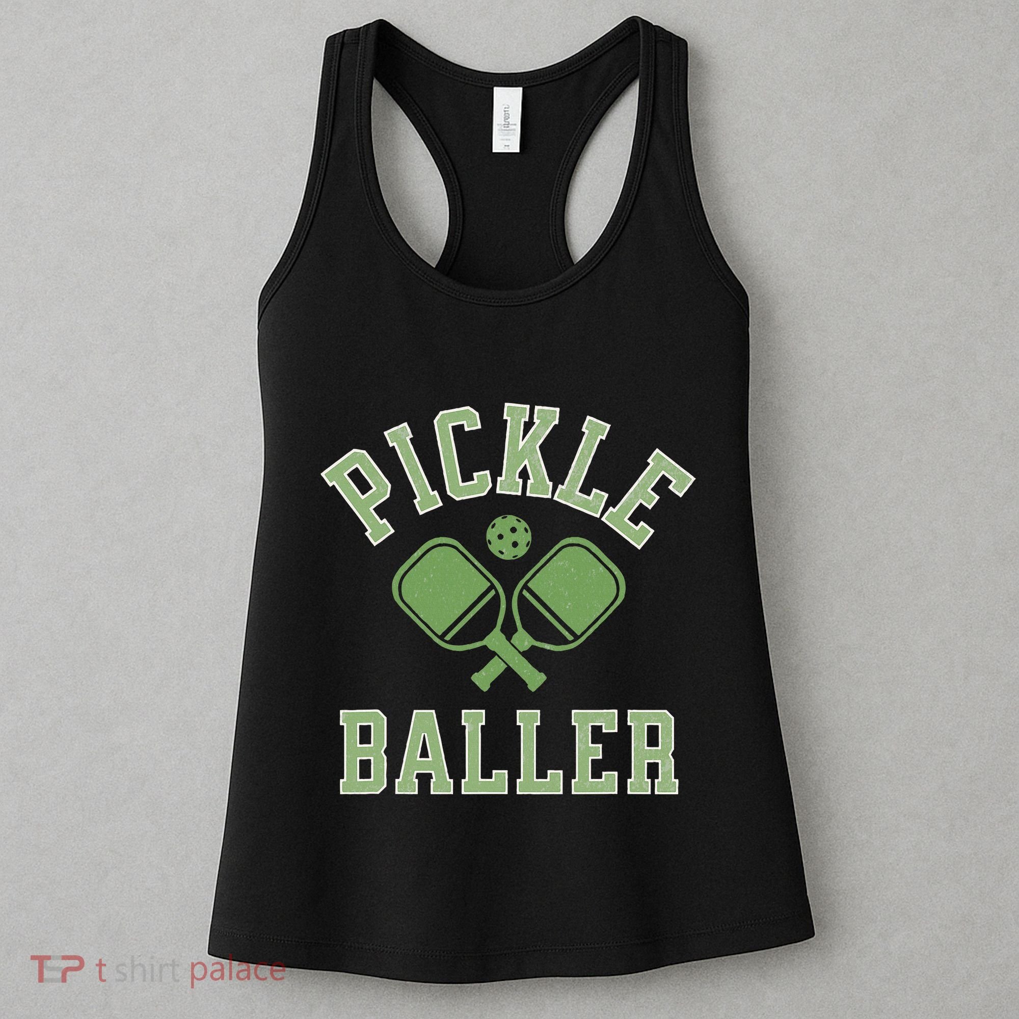 Pickle Baller Distressed Retro Athletic Pickleball Women's Tank Top