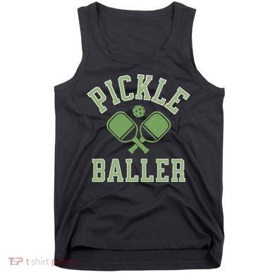 Pickle Baller Distressed Retro Athletic Pickleball Tank Top
