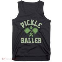 Pickle Baller Distressed Retro Athletic Pickleball Tank Top thumb 0