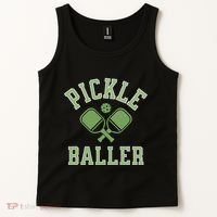 Pickle Baller Distressed Retro Athletic Pickleball Tank Top thumb 2