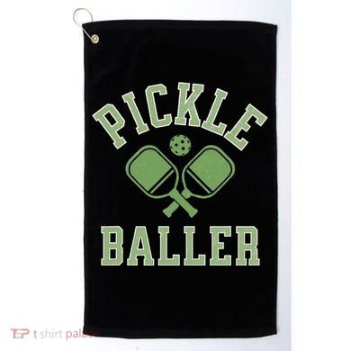 Pickle Baller Distressed Retro Athletic Pickleball Golf Towel