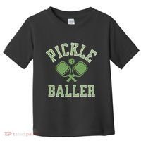 Pickle Baller Distressed Retro Athletic Pickleball Toddler T-Shirt thumb 0