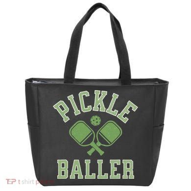 Pickle Baller Distressed Retro Athletic Pickleball Tote Bag