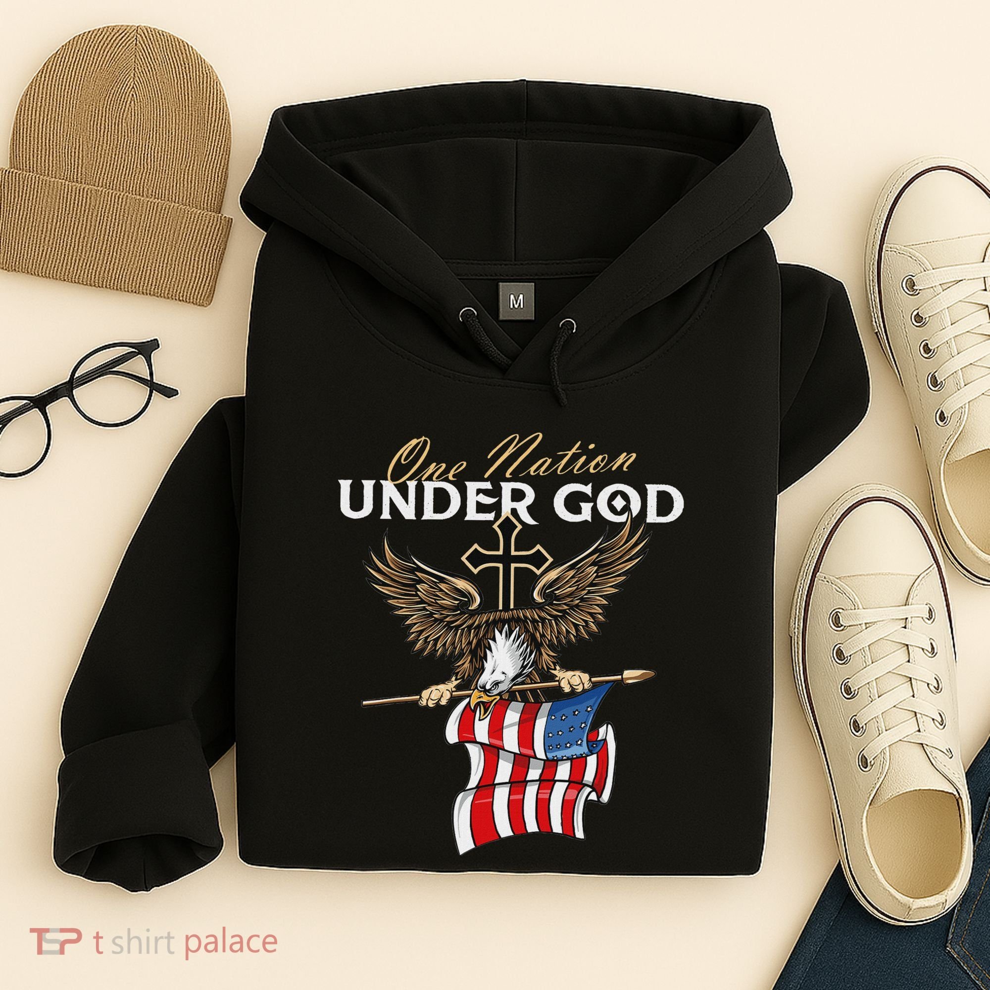 Patriotic Bald Eagle Usa American Flag Hoodie