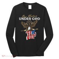 Patriotic Bald Eagle Usa American Flag Long Sleeve Shirt thumb 0
