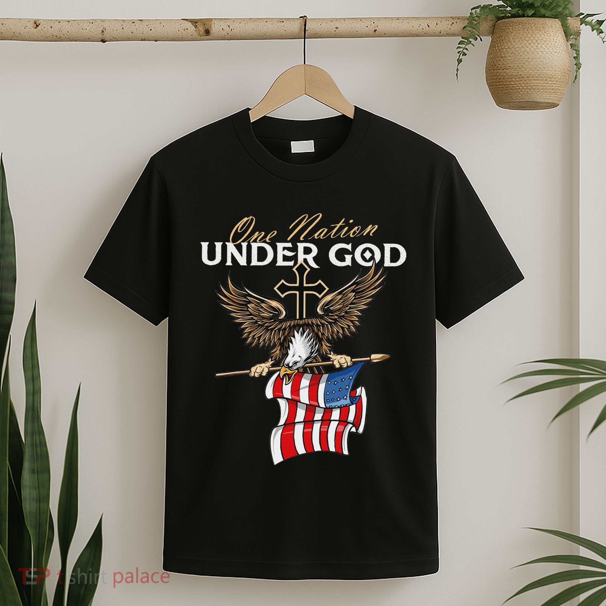 Patriotic Bald Eagle Usa American Flag T-Shirt