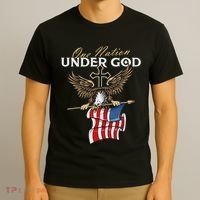 Patriotic Bald Eagle Usa American Flag T-Shirt thumb 3