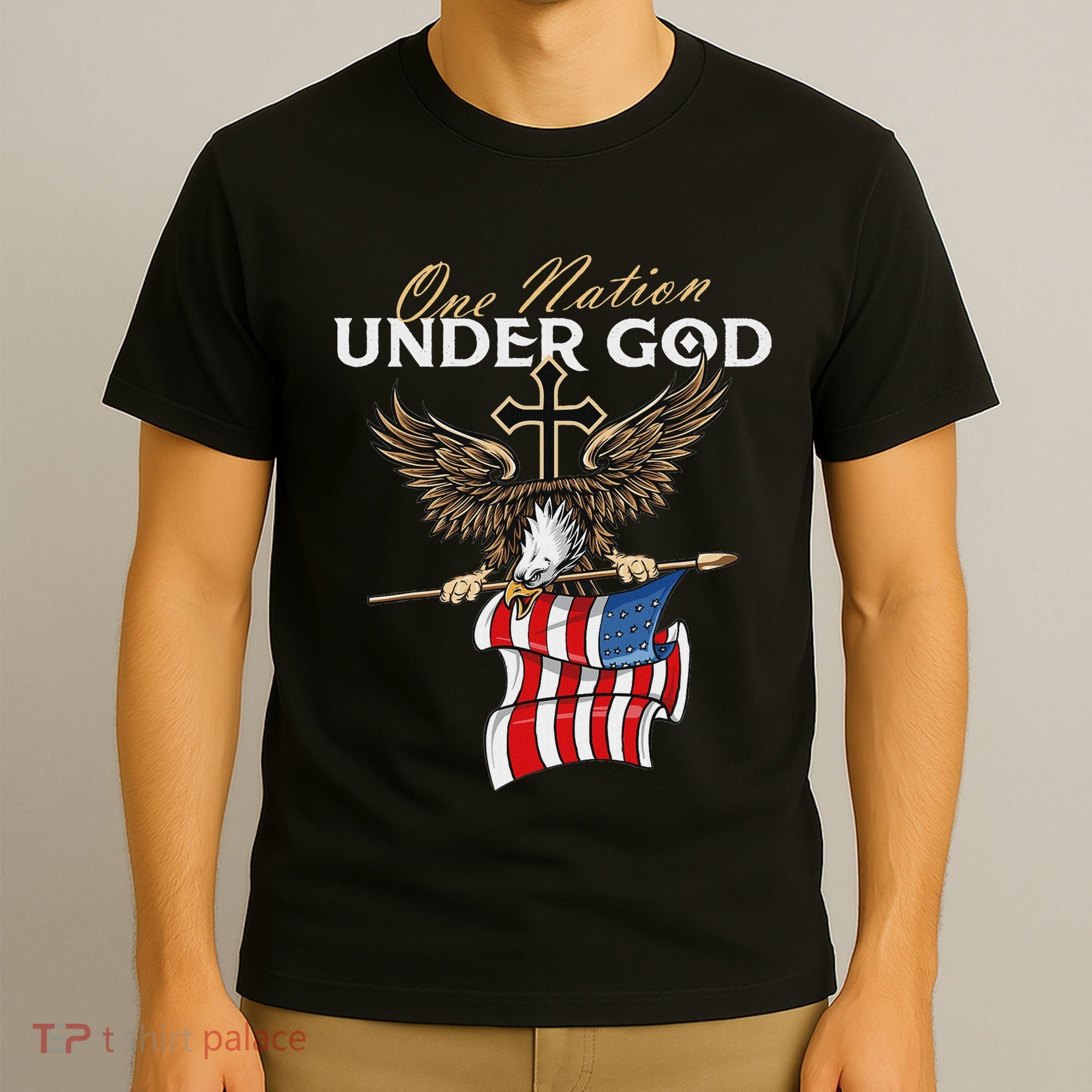 Patriotic Bald Eagle Usa American Flag T-Shirt