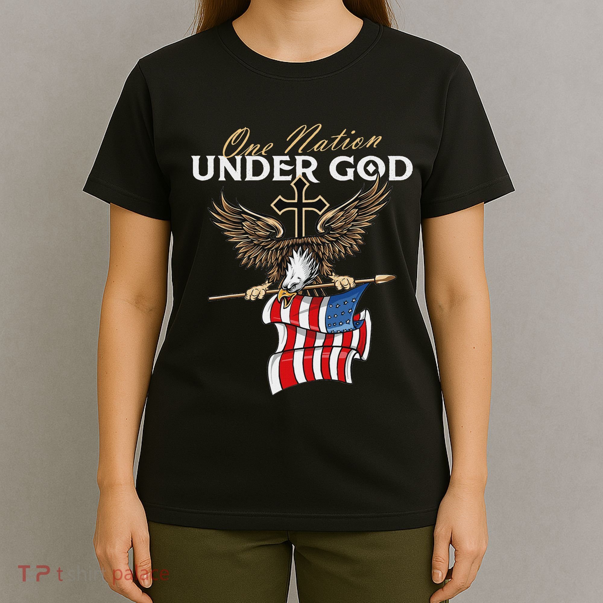 Patriotic Bald Eagle Usa American Flag T-Shirt