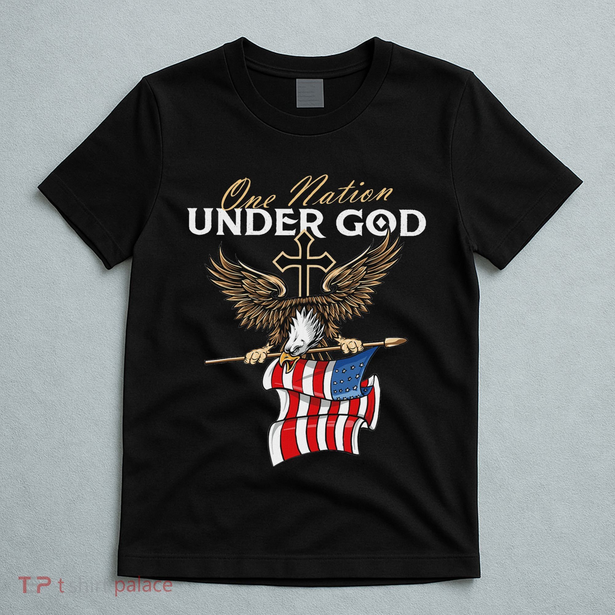 Patriotic Bald Eagle Usa American Flag T-Shirt
