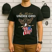 Patriotic Bald Eagle Usa American Flag T-Shirt thumb 6